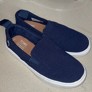 Navy Boys Toms Slip-on shoes Size Youth 13 Y13 EUC